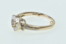 Load image into Gallery viewer, 10K Sapphire Diamond Heart Love Symbol Promise Ring Rose Gold