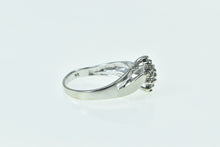 Load image into Gallery viewer, 10K Oval Vintage Diamond Cluster Statement Ring White Gold