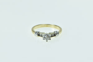 10K Diamond Classic Promise Engagement Ring Yellow Gold