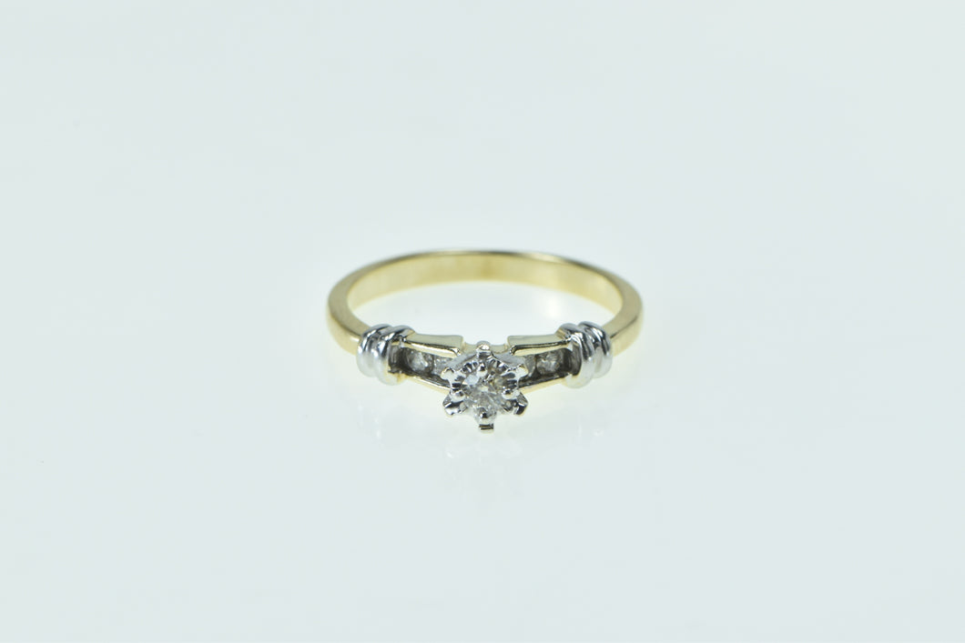 10K Diamond Classic Promise Engagement Ring Yellow Gold