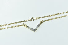 Load image into Gallery viewer, 14K Diamond Chevron Vintage Squared Chain Necklace 17&quot; Yellow Gold