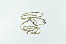 Load image into Gallery viewer, 14K Diamond Chevron Vintage Squared Chain Necklace 17&quot; Yellow Gold