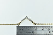 Load image into Gallery viewer, 14K Diamond Chevron Vintage Squared Chain Necklace 17&quot; Yellow Gold