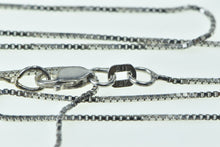 Load image into Gallery viewer, 14K 0.9mm Square Link Classic Vintage Box Chain Necklace 16&quot; White Gold