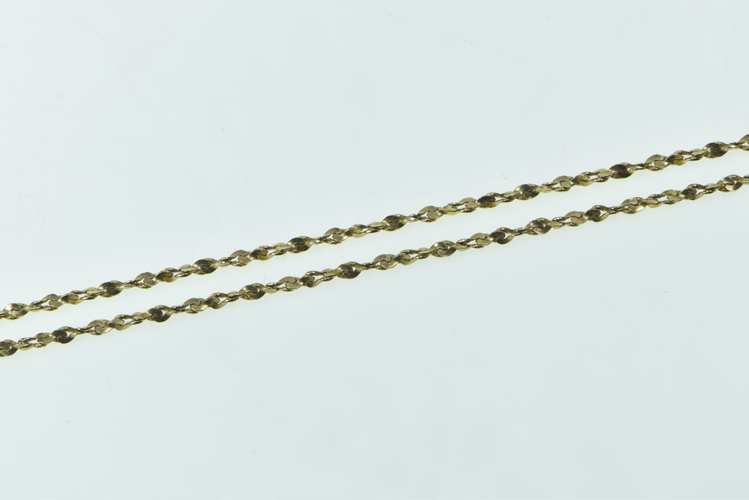 14K 1.5mm Vintage Serpentine Twist Spiral Chain Necklace 18.25