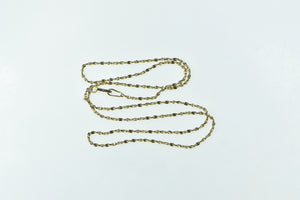 14K 1.5mm Vintage Serpentine Twist Spiral Chain Necklace 18.25" Yellow Gold