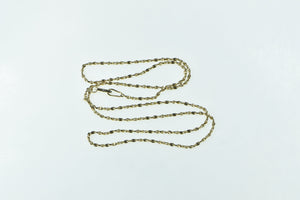 14K 1.5mm Vintage Serpentine Twist Spiral Chain Necklace 18.25" Yellow Gold