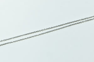 14K 1.1mm Cable Link Classic Simple Chain Necklace 18" White Gold