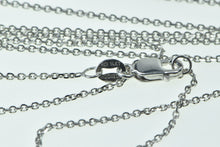 Load image into Gallery viewer, 14K 1.1mm Cable Link Classic Simple Chain Necklace 18&quot; White Gold