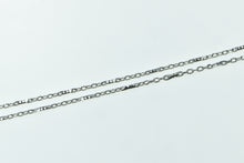 Load image into Gallery viewer, 14K 1.8mm Cable Link Bar Fashion Chain Necklace 16&quot; White Gold