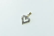 Load image into Gallery viewer, 14K Vintage Diamond Cluster Heart Love Symbol Pendant Yellow Gold