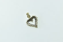 Load image into Gallery viewer, 14K Vintage Diamond Cluster Heart Love Symbol Pendant Yellow Gold