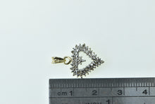 Load image into Gallery viewer, 14K Vintage Diamond Cluster Heart Love Symbol Pendant Yellow Gold