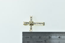 Load image into Gallery viewer, 10K Vintage Diamond Cross Christian Faith Pendant Yellow Gold