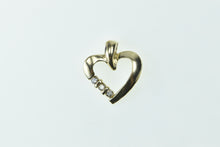 Load image into Gallery viewer, 10K Vintage Diamond Heart Love Symbol Pendant Yellow Gold