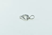 Load image into Gallery viewer, 10K Baguette Diamond Heart Love Symbol Pendant White Gold