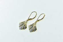 Load image into Gallery viewer, 14K Vintage Diamond Curved Fashion Dangle Earrings Yellow Gold