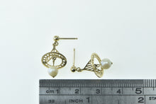 Load image into Gallery viewer, 14K Vintage Geometric Cone Dangle Statement Earrings Yellow Gold