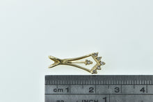 Load image into Gallery viewer, 14K Vintage Diamond Chevron Drop Statement Pendant Yellow Gold