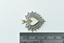 Load image into Gallery viewer, 14K Diamond Heart Love Symbol Cluster Romantic Pendant Yellow Gold