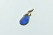 Load image into Gallery viewer, 14K Natural Black Opal Vintage Statement Pendant Yellow Gold