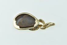 Load image into Gallery viewer, 14K Natural Black Opal Vintage Statement Pendant Yellow Gold