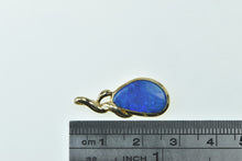 Load image into Gallery viewer, 14K Natural Black Opal Vintage Statement Pendant Yellow Gold