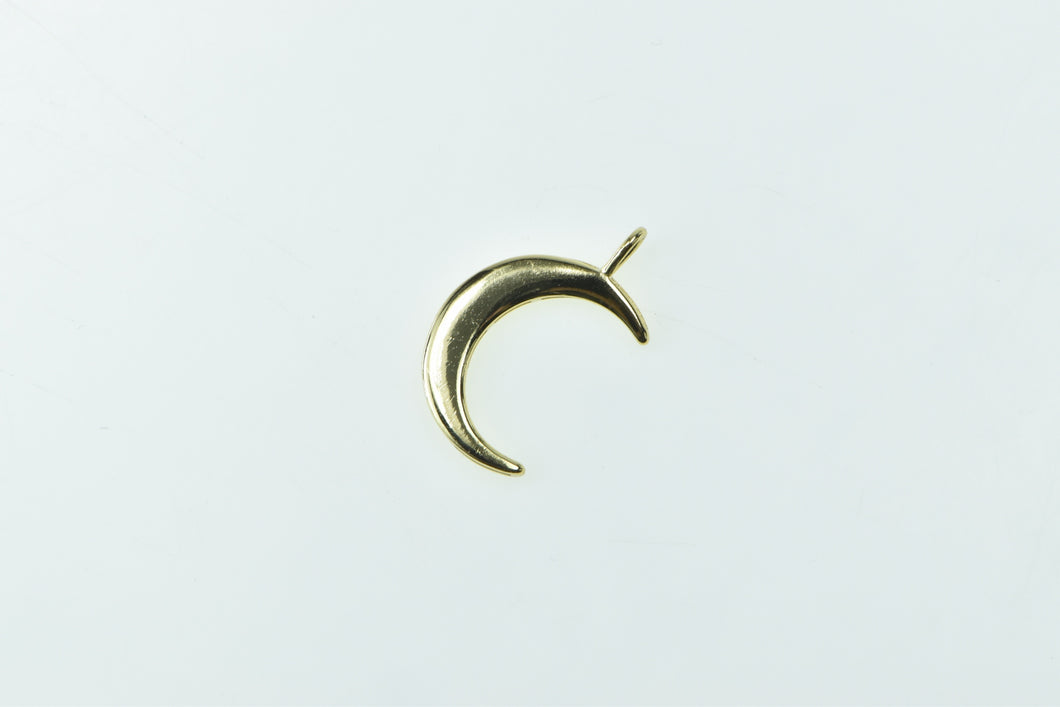 Sterling Silver Gold Plated Crescent Moon Space Astrology Charm/Pendant