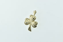 Load image into Gallery viewer, 14K Diamond Cut Clover Lucky Shamrock Charm/Pendant Yellow Gold