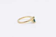 Load image into Gallery viewer, 14K Marquise Emerald Diamond Wedding Band Ring Yellow Gold