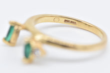 Load image into Gallery viewer, 14K Marquise Emerald Diamond Wedding Band Ring Yellow Gold