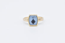 Load image into Gallery viewer, 14K Arrow Harvest Carved Agate Signet Wax Seal Ring Yellow Gold