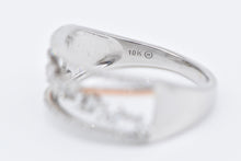 Load image into Gallery viewer, 10K Baguette Diamond Zig Zag Square Band Ring White Gold