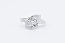 Load image into Gallery viewer, 14K 1930&#39;s 0.33 Ctw Diamond Bypass Engagement Ring White Gold