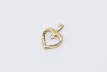 Load image into Gallery viewer, 14K Diamond Heart Love Symbol Romantic Vintage Charm/Pendant Yellow Gold