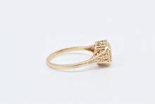 Load image into Gallery viewer, 10K Art Deco Diamond Filigree Promise Ring Yellow Gold