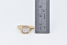 Load image into Gallery viewer, 10K Art Deco Diamond Filigree Promise Ring Yellow Gold