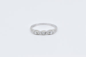 Platinum Marquise Diamond Vintage Wedding Band Ring