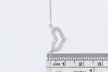 Load image into Gallery viewer, 18K Vintage Diamond Heart Love Symbol Chain Necklace 16&quot; White Gold