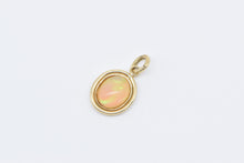 Load image into Gallery viewer, 18K Vintage Natural Opal Cabochon Oval Statement Pendant Yellow Gold