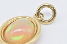 Load image into Gallery viewer, 18K Vintage Natural Opal Cabochon Oval Statement Pendant Yellow Gold