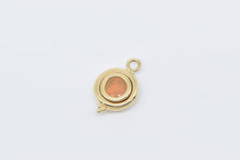 Load image into Gallery viewer, 18K Faceted Round Natural Opal Vintage Statement Pendant Yellow Gold