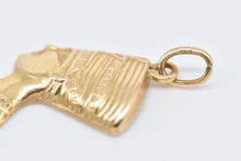 Load image into Gallery viewer, 14K Ancient Egyptian Queen Nefertiti Bust Charm/Pendant Yellow Gold