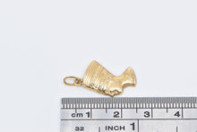 Load image into Gallery viewer, 14K Ancient Egyptian Queen Nefertiti Bust Charm/Pendant Yellow Gold