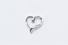 Load image into Gallery viewer, Sterling Silver Diamond Heart Love Symbol Romantic Pendant