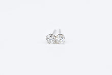 Load image into Gallery viewer, 14K 0.56 Ctw Diamond Solitaire Classic Stud Earrings White Gold