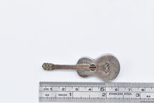 Load image into Gallery viewer, Sterling Silver 3D Articulated Guitar Musical Instrument Pin/Brooch