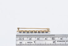 Load image into Gallery viewer, 14K Victorian Seed Pearl Ornate Syn. Sapphire Bar Pin/Brooch Yellow Gold