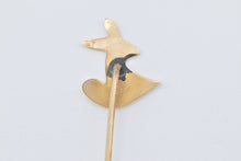 Load image into Gallery viewer, 14K Stylized Fox Vintage Animal Fashion Stick Pin Yellow Gold