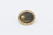 Load image into Gallery viewer, 14K Carved Soldier Nephrite Soldier Single Stud Earring Yellow Gold